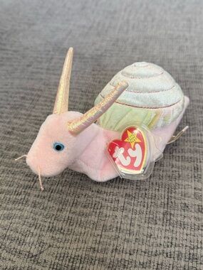 Swirly the Snail Beanie Baby by Ty with Tag Protector